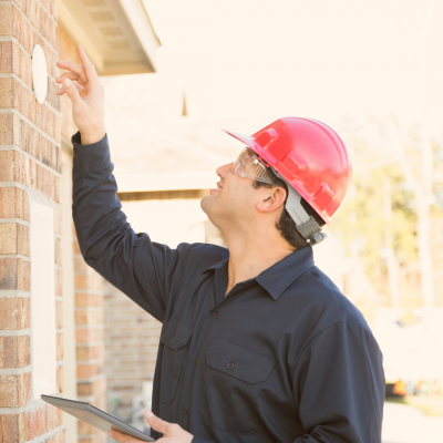 home inspector checking